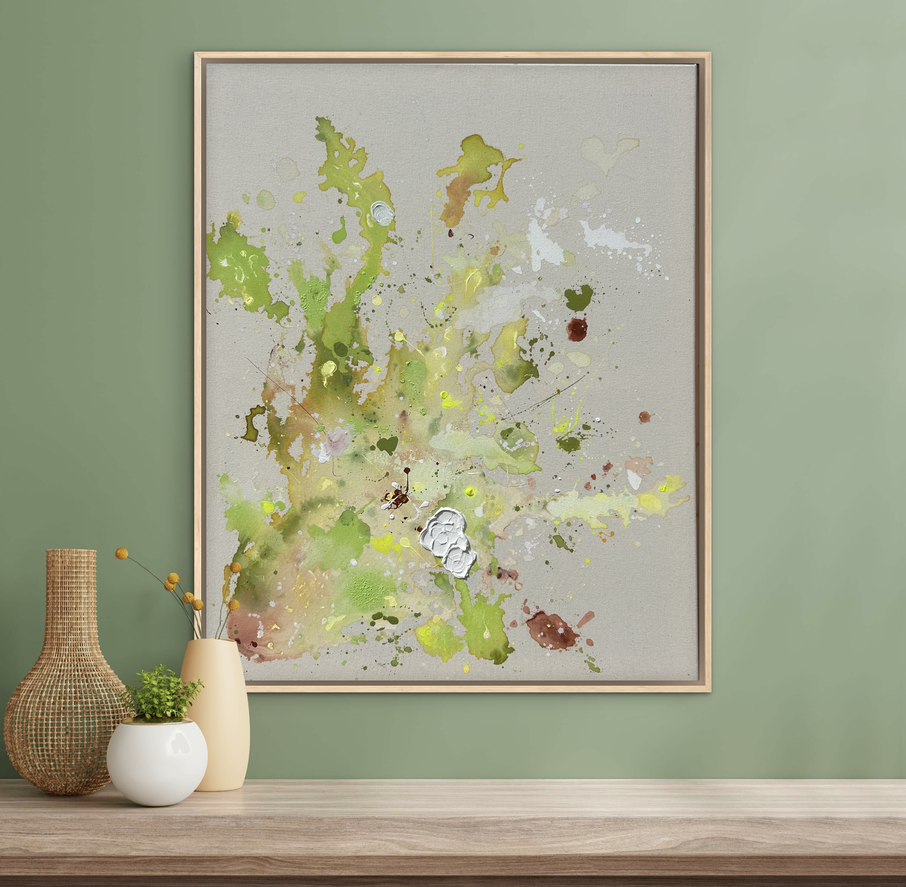 Key Lime Pie, 2024, Acryl und Struktur auf roher Baumwollleinwand, Ansicht 4